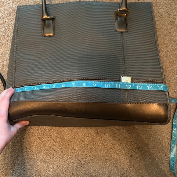 Diane Von Furstenberg Extra Large Tote in Gray Brown With Gold Accents - Picture 11 of 13